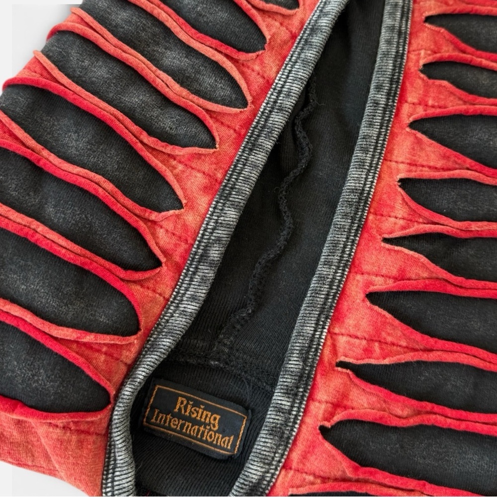 Rising International Black and Red Artistic Jacket - Picture 3 of 6